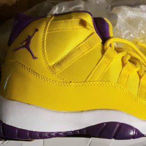 jordan 11 purple and yellow